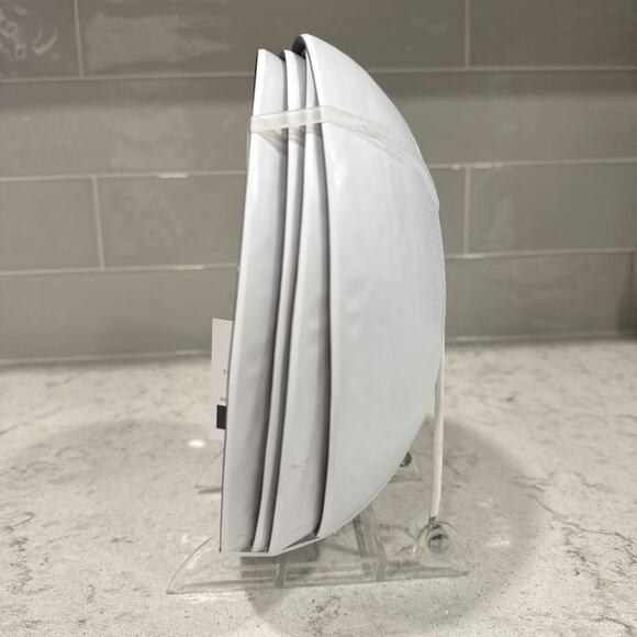 Set 4 Matte White BLACK RIM 9x2” PASTA BOWLS Melamine Farmhouse Rachel Ashwell - Picture 2 of 5